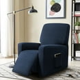 thumbnail image 4 of Stretch Recliner Chair Cover with Side Pocket, Polyester and Spandex Upgrade Pattern Couch Covers, Dog Cat Pet Slipcovers Furniture Protectors, Machine Washable, 4 of 9