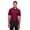 Burgundy/ White, variant on DG20C Men's CrownLux Performance Plaited Tipped Polo-Navy/ White-XL