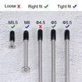 thumbnail image 4 of Protectores de rosca Unique Bargains tornillo 5mm ID Tapa de extremo redondo negro 100uds, 4 of 4