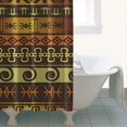 thumbnail image 4 of Boho Golden Ethnic Pattern Shower Curtain 36"x72" ,Bathroom Decorative Shower Curtains Set with 12 Hooks,Modern Waterproof Washable Shower Curtain, 4 of 6