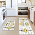 thumbnail image 2 of Sunflower Kitchen Rug Set,Farmhouse Kitchen Rugs Rustic Runner Rugs with Rubber Backing,Throw Rugs Washable for Kitchen Sink,Laundry Room,Standing Desk,Country,Sunflower Kitchen Decor, 2 of 7