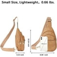 thumbnail image 6 of Small Sling Bag for Women Leather Crossbody Bags Fanny Pack Chest Bag for Travel, 6 of 8