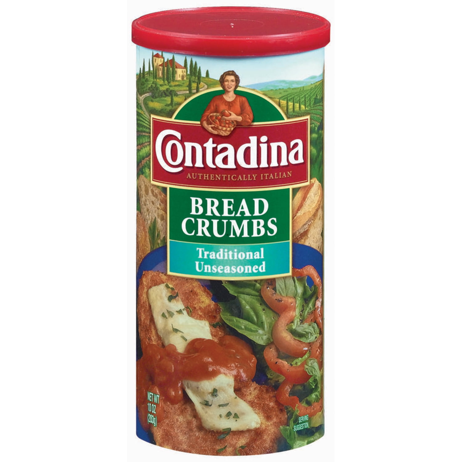 Contadina Traditional Unseasoned Bread Crumbs 10 oz. Canister
