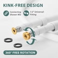 thumbnail image 3 of Silicone Explosion Proof Anti Winding Showerhead Hose,Used In Showerheads Spray Flexible RV Shower Hoses Replacement, 3 of 6