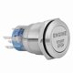 thumbnail image 1 of 12V White LED Car Engine Start Stop Push Button Switch Silver Stainless Steel, 1 of 4