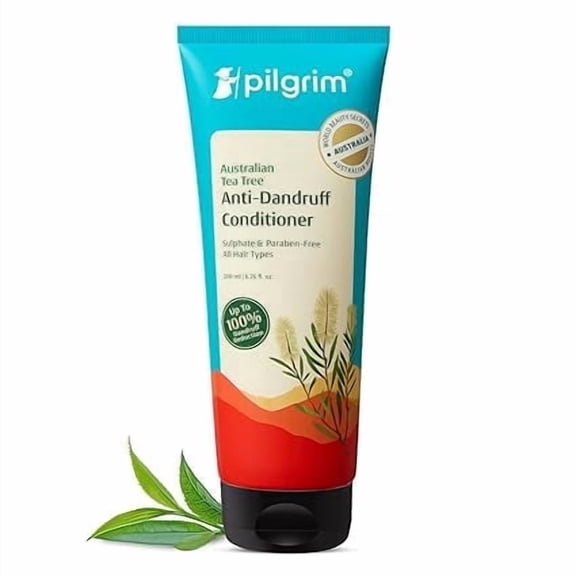 Pilgrim Anti-Dandruff Conditioner with Australian Tea Tree | Controls Flakes & Itchy Scalp | Nourishing Conditioner | Sulphate & Paraben-Free | For Men & Women | 6.76 Fl Oz (200ml)