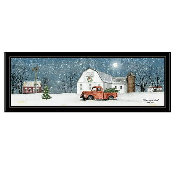 "Winter on The Farm" Framed Wall Art for Living Room & Bedroom Decoration