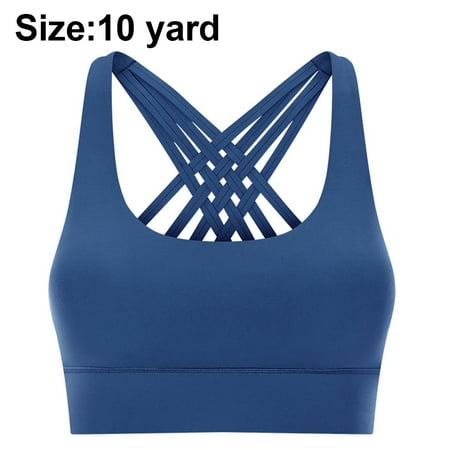 

Padded Strappy Sports Bras Strap cross Shockproof sports bra for Women Comfortable Yoga Bra for Activewear