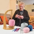 thumbnail image 4 of Holder Knitting Crochet Wooden Frame Spool Holder Stand Yarn Crocheting Wooden Thread Spool Accessories Winding Wool Spool, 4 of 7