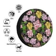 thumbnail image 4 of Yiaed Colorful Roses Print Tire Wheel Cover, Waterproof Spare Tire Cover Fit for Jeep, Truck,Trailer, RV, SUV, Camper and Most Vehicle-17 inch, 4 of 6
