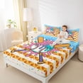 thumbnail image 3 of Erosebridal Baseball Ice Cream Drip Full Size Sheets, Waffle US Flag Bed Sheets, 1 Flat Sheet, 1 Fitted Sheet and 2 Pillowcases, 3 of 5