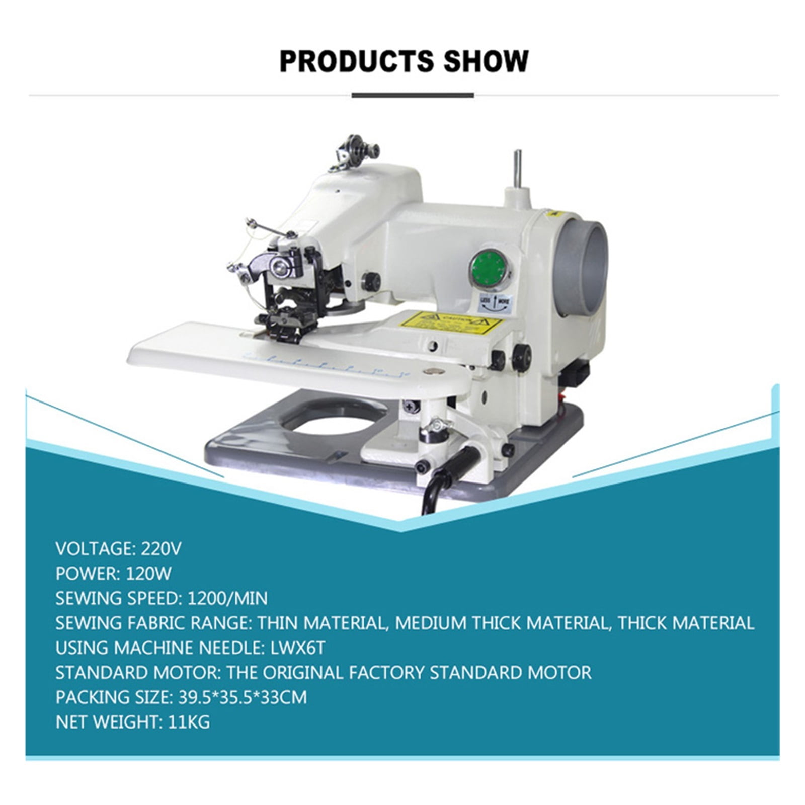 120W Household Sewing Machine Desktop Blind Stitching Machine Direct Drive Clothes Fabrics Overlock Sewing Machine KX500 ,Security