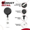thumbnail image 3 of Uxcell Retractable Badge Holder Reel, ID Badge Reels with Clip and Clear Strap for Name Key Chain Office Black, 3 of 6