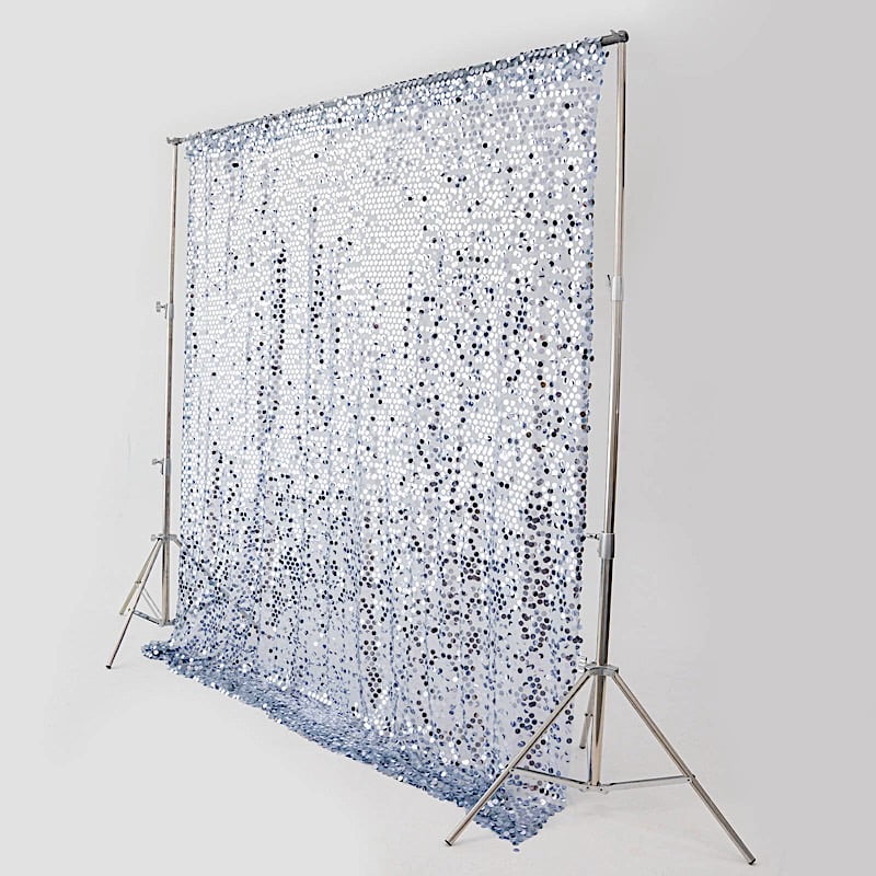 BalsaCircle 8 feet x 8 feet Dusty Blue Big Payette Sequin Backdrop ...