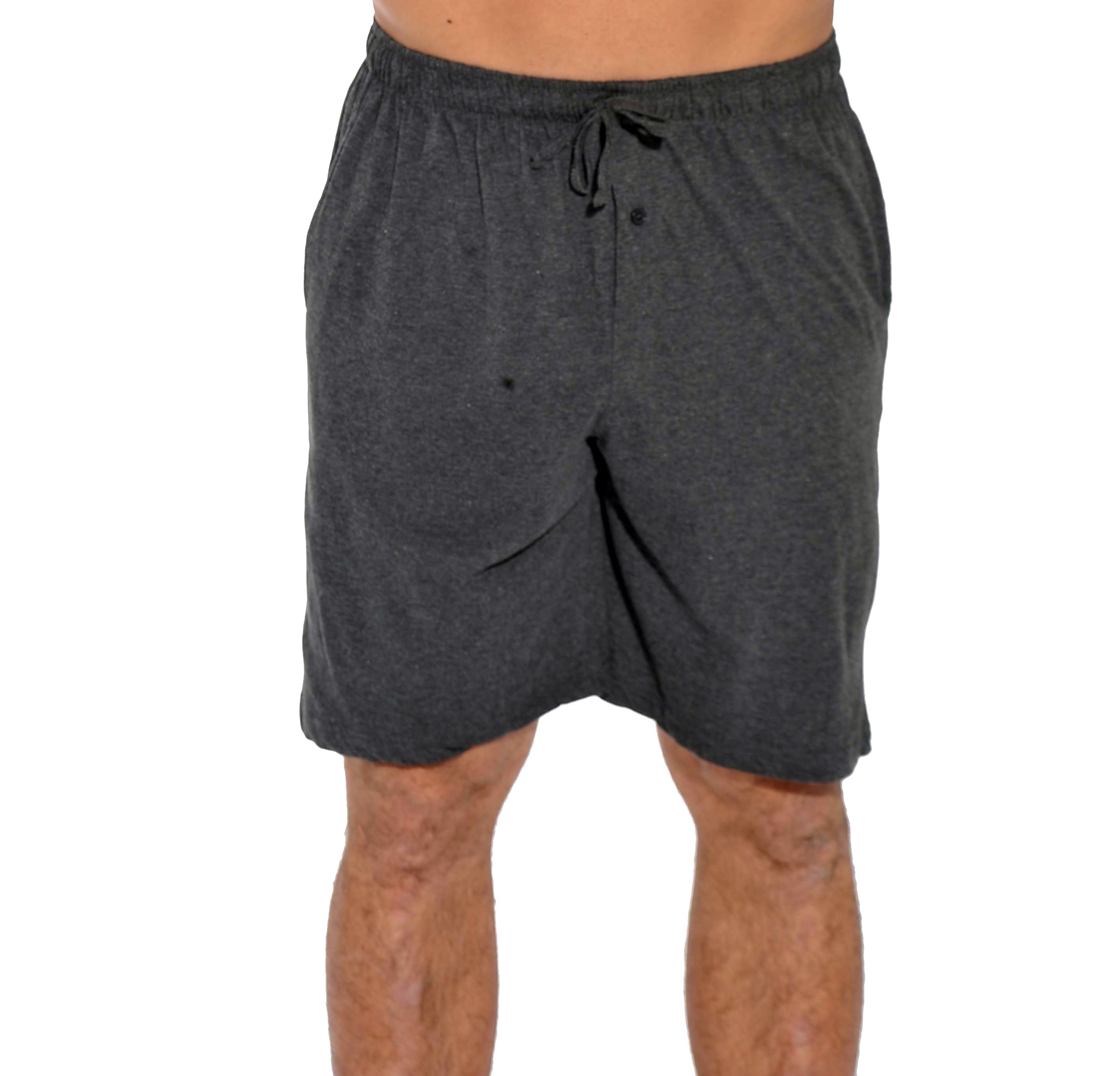 At the Buzzer Men's Pajama Shorts / Sleepwear / PJs (Charcoal, Small