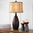 thumbnail image 4 of SAFAVIEH Santa 28 in. Brown Resin Table Lamp with Beige Polyester Shade, Set of 2, 4 of 7
