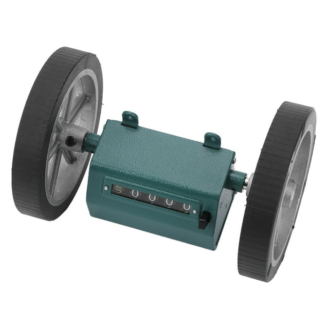 Compteur de Longueur de Roue Roulante, Compteur en Alliage de Caoutchouc Inoxydable Robuste Vert 5 Chiffres pour Cuir pour Film Plastique