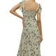 thumbnail image 3 of Vestido largo elegante con escote cuadrado y estampado floral para mujer, estilo vintage, informal, con tirantes y abertura, 3 of 6