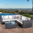 thumbnail image 2 of Santa Rosa Multibrown Wicker 5 Seater Sectional Sofa Set with Beige Cushions, 2 of 13