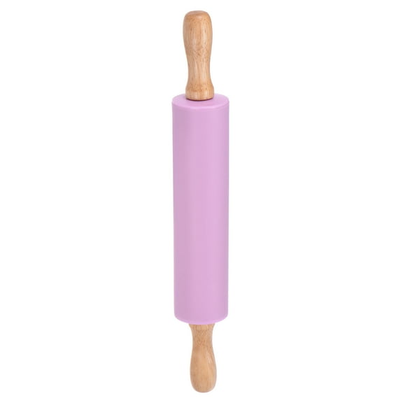 Silicone Rolling Pins for Baking 31cm x 4.2cmfor Fondant Dough Pizza, Purple