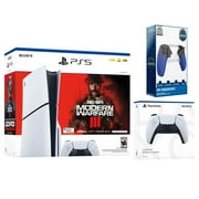 Sony PlayStation 5 Slim Disc Call of Duty Modern Warfare 3 Bundle with Extra Glacier White Controller and Surge Trigger Kit