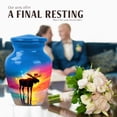 thumbnail image 4 of JAGASY Moose Urn for Ashes Adult Male, Blue Small Urns for Human Ashes keepsake, Sunset Decorative Urns for Mother, Miniature Cremation Urn for Father, (3 Inch), 4 of 7