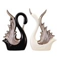 thumbnail image 3 of Estatuas decorativas de cisne shamjiam 2 uds Estilo A cerámica, 3 of 8
