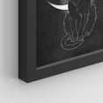 thumbnail image 4 of PixonSign Framed Wall Art Halloween Celebrations & Holidays Posters, Set of 4 Cat with Hat, Skeleton, Cat, Pumpkin Illustrations Wall Decor, Adhesive Canvas Prints for Home Decor - 11"x14" Black, 4 of 5