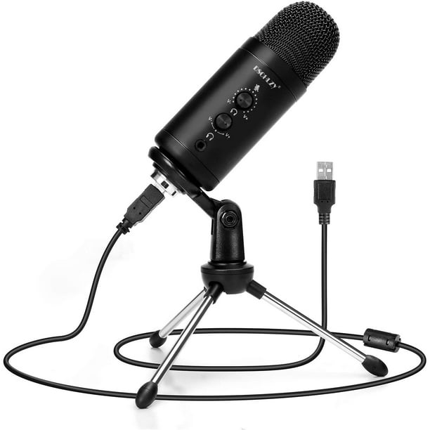 Usb Condenser Microphone For Computer Zero Latency Monitoring Professional Pc Mic Studio Cardioid Kit With Tripod Stand Great For Gaming Podcasting Streaming Voice Over Skype Twitch Vc86 Walmart Com Walmart Com