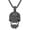 Black, variant on Skull Head Necklace 925 Sterling Silver/18K Gold Plated/Black Gothic Skull Jewelry for Men, with Stainless Steel Chain 22+2 Inch
