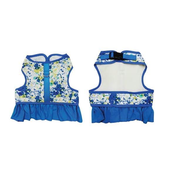 Best Furry Friends Harness for Dogs or Cats, Color Splat Ruffle, Small/Medium