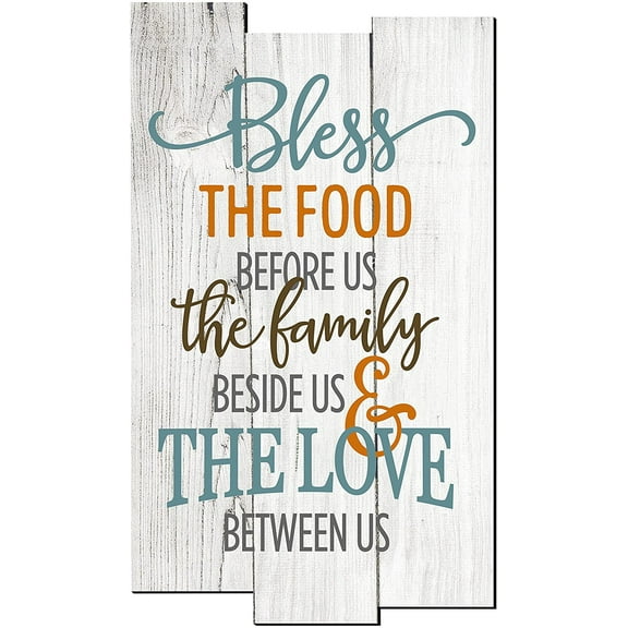 Bless The Food Before Us Rustic Wall Sign 11x18
