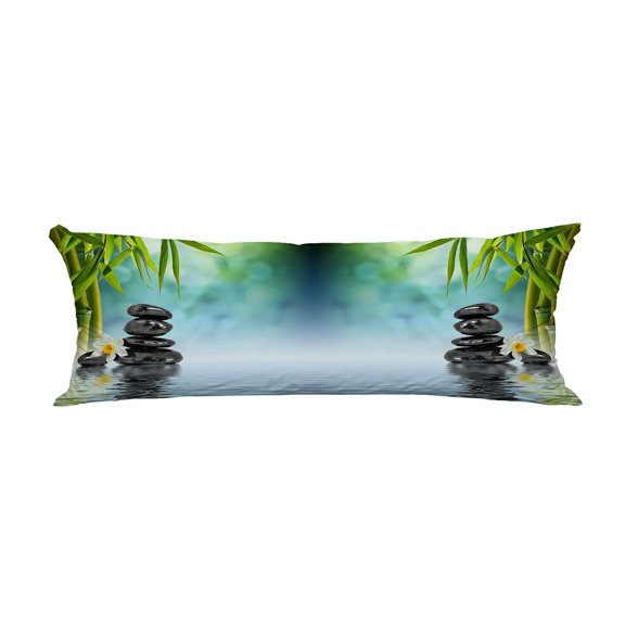 ECZJNT Zen Stones And Bamboo On The Water Pillow Cover Body Pillowcase Pillow Protector 20x60 Inch