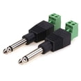 thumbnail image 1 of Woeilo 1/4 Inch Jack - Mono Male Plug for Guitar, Speaker, Microphone Cable (2 Pack), 1 of 5