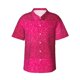 thumbnail image 1 of Fotbe Rose Red Glitter Camisa Hawaiana para Hombre Unisex – Camisa Casual de Verano con Botones de Manga Corta de Algodón y Lino,Small, 1 of 7