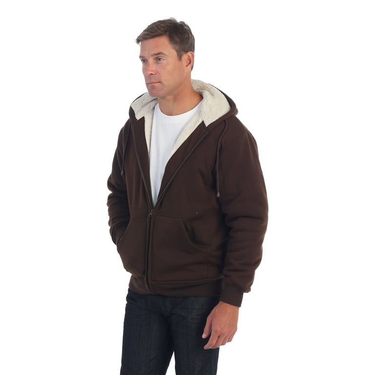 Gioberti men heavyweight sherpa lined fleece hoodie jacket new arrivals