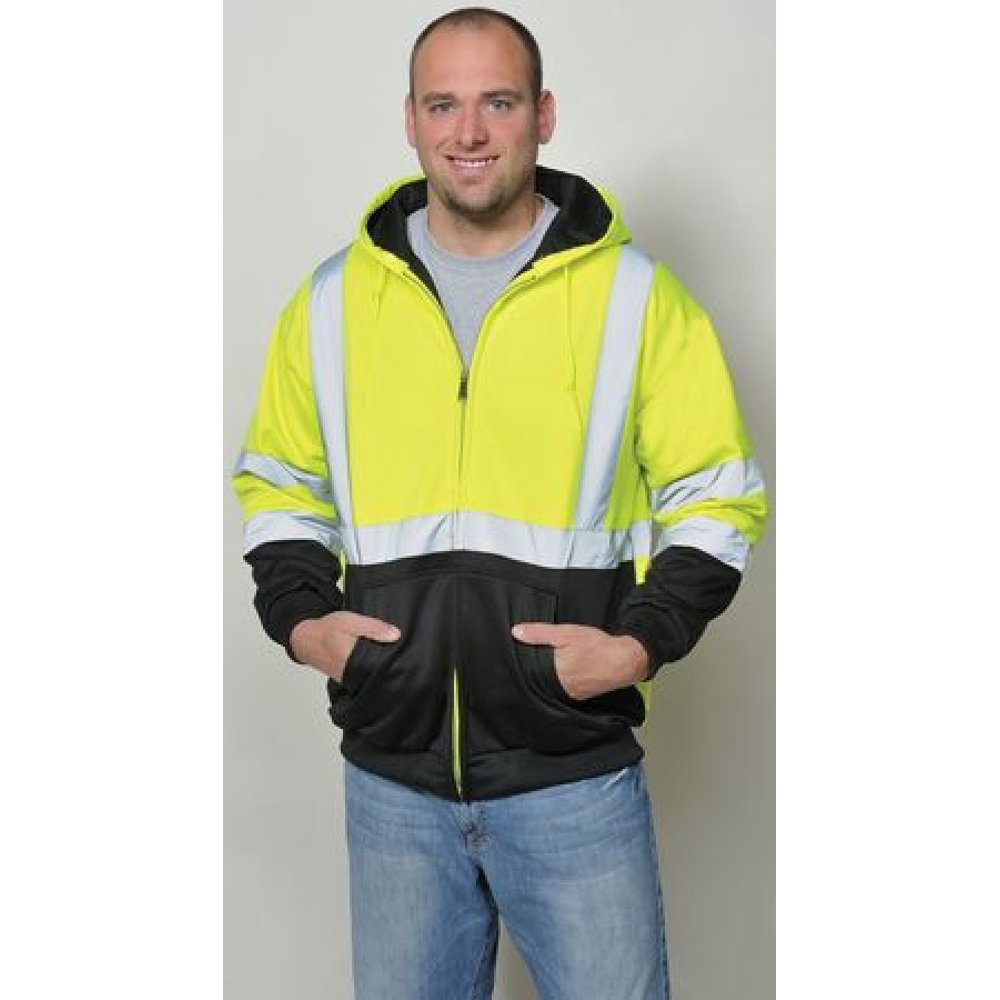 Utility Pro Wear UTILITY PRO UHV425MBLKYLW HiViz Sweatshirt,Yellow/Blk,Polymide,M Walmart