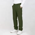 thumbnail image 6 of Jalioing Kids School Uniform Pants Dressy Casual Straight Leg Elastic Waist Trousers Big Boys Girls Plain Formal Pants, 6 of 9
