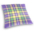 thumbnail image 3 of Coolnut Mardi Gras Tartan Plaid Pillow Covers Soft Crystal Velvet Decor Giftsative Cushion Covers Square Throw Pillow Covers Home Decor Gifts for Sofa, 16×16 Inch, 3 of 7