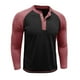 thumbnail image 2 of pstuiky camisa de manga larga para hombre, Camisa informal de manga larga raglán con botones y parches lisos para hombre Tops casuales para hombres xxl, 2 of 6