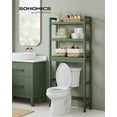 SONGMICS 3Tier Over The Toilet Storage Bamboo Over Toilet Shelf