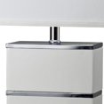 thumbnail image 3 of Benzara BM240925 Lampe de Table avec Corps de Conception de Bloc Empilé et USB Plugin&44; Argent, 3 of 5
