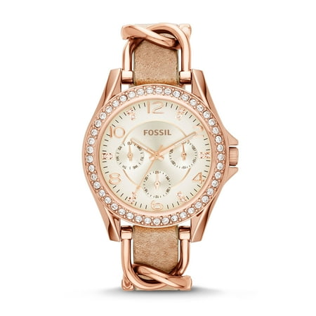 Leather Griffon Watch - Fossil Women's Riley Leather Watch (Style: ES3466)