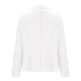 thumbnail image 5 of TKLPEHG Work Blazer for Women 2025 Casual Dressy Open Front Cropped Blazer Jackets Lapel Business Work Office Long Sleeve Cardigan Coats (White,XXL), 5 of 6