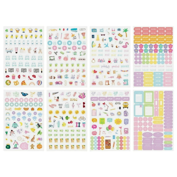 Pack of Planner Daily Calendar Scrapbooking Sticker Set for Decorating Planning Scrapbooking Holiday Seasonal Sticker