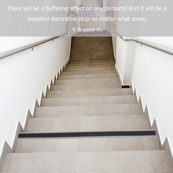 OFFIGAM Self Adhesive Stair Edge Protector Slip Trim 2pcs Easy Installation for Indoor Outdoor Steps