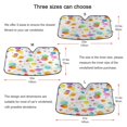 thumbnail image 4 of Iauyy Foldable Windshield Sun Shade for Cars, Interior Sun Protection for car UV Protection for Sedan/SUV/Truck, (S/M/L) Colorful Little Bubbles, 4 of 8