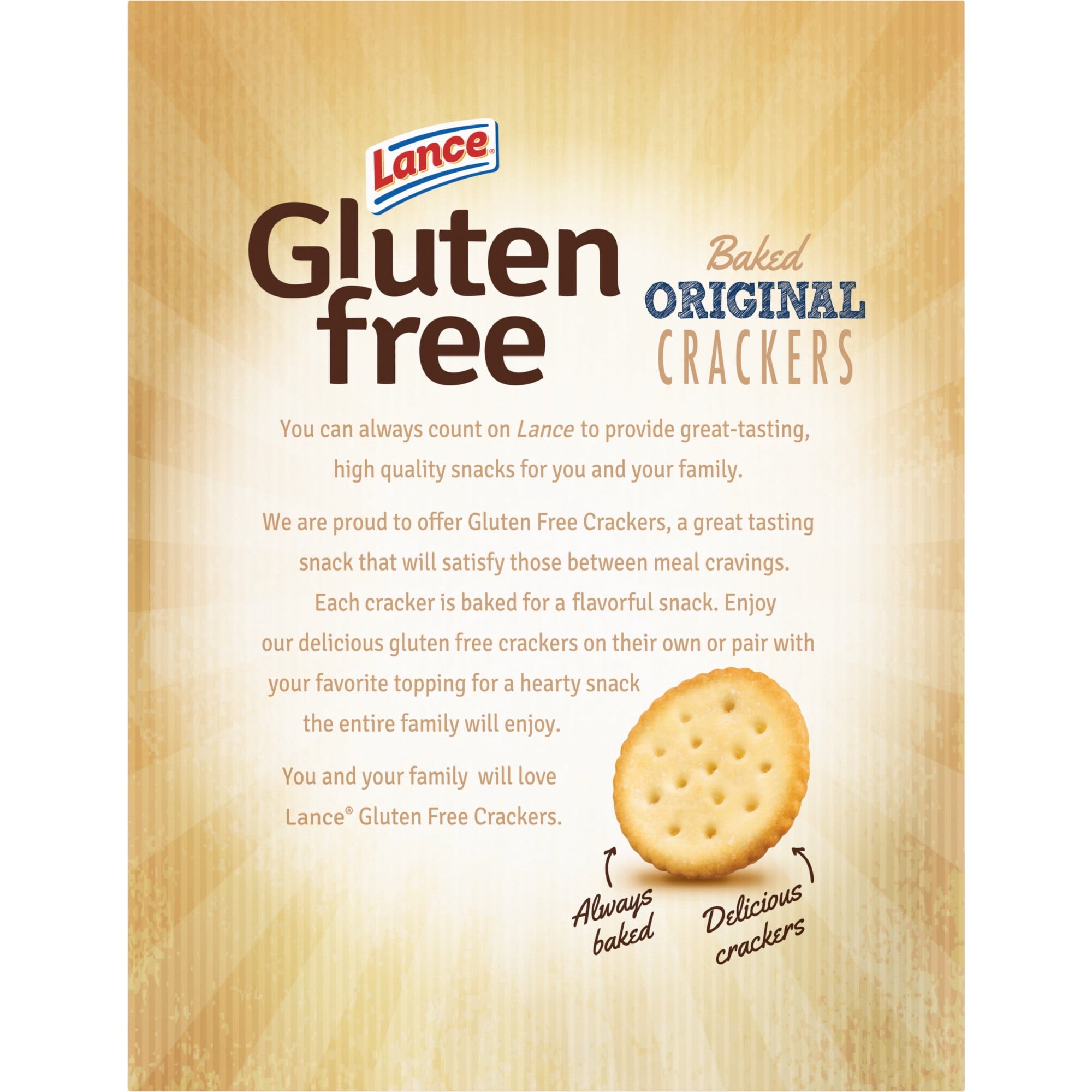 (2 pack) Lance Gluten Free Crackers, Baked Original Crackers, 5 oz Box