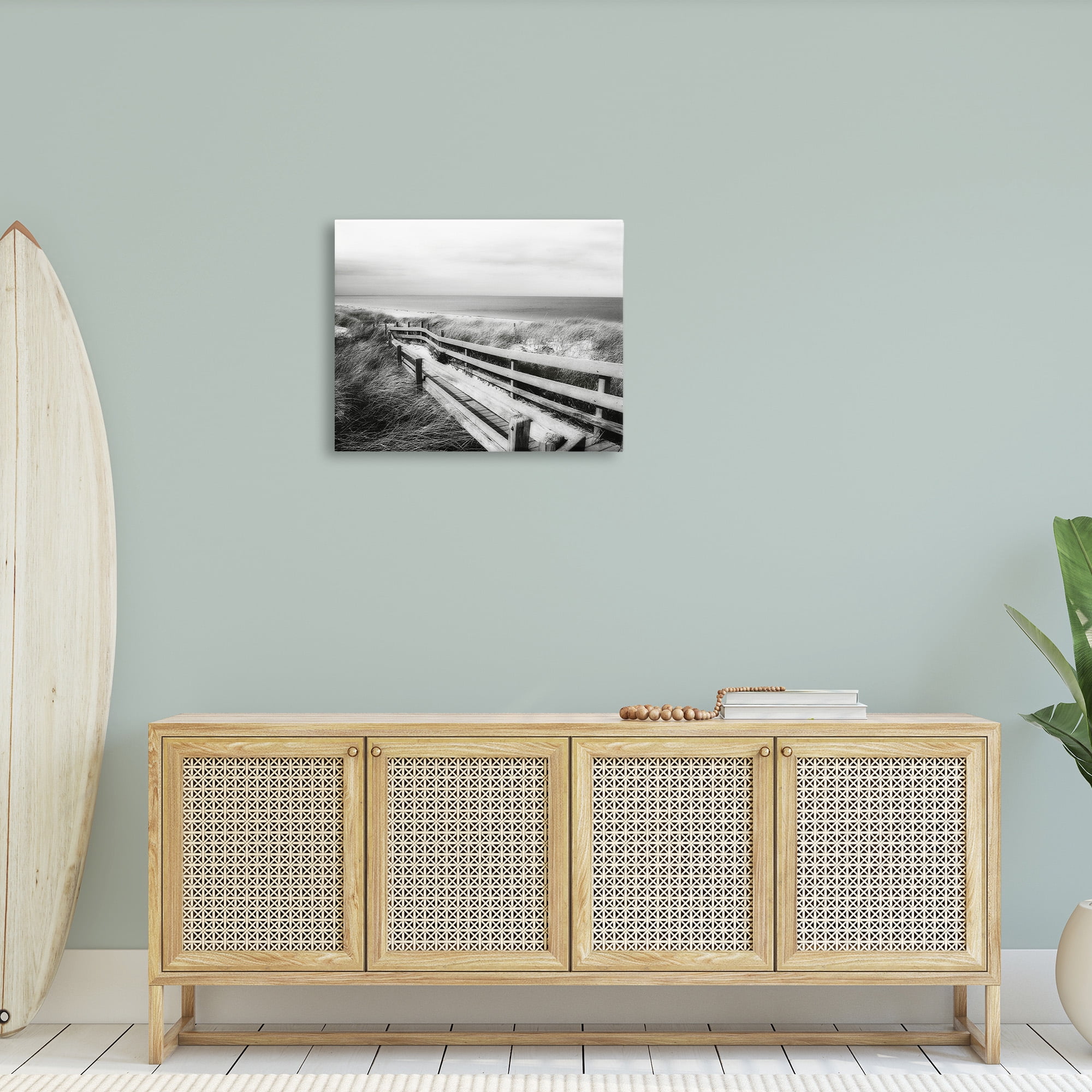 Stupell Industries Coastal Boardwalk Landscape Landscape Photography Gallery Wrapped Canvas Art Print Wall Art, 30 x 24