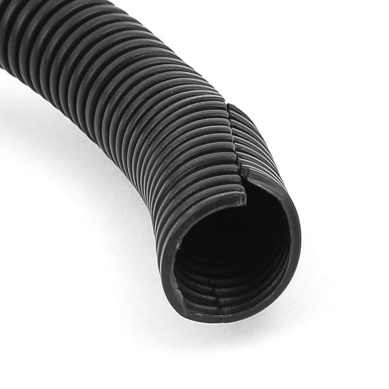IIVVERR Black Plastic 25mm x 20mm Flexible Corrugated Conduit Pipe Hose  Tube 5M Long (Tubo de manguera de tubo de conducto corrugado flexible de